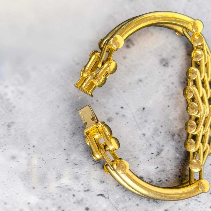 Pulseira em Ouro 18K com Elos Interligados