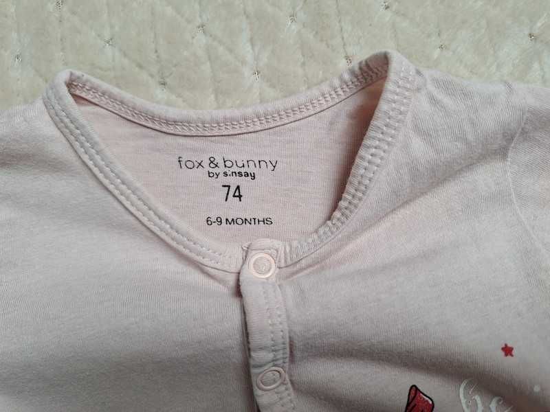 Pajacyk-rampers Fox&Bunny by Sinsay 6-9mc(74cm)