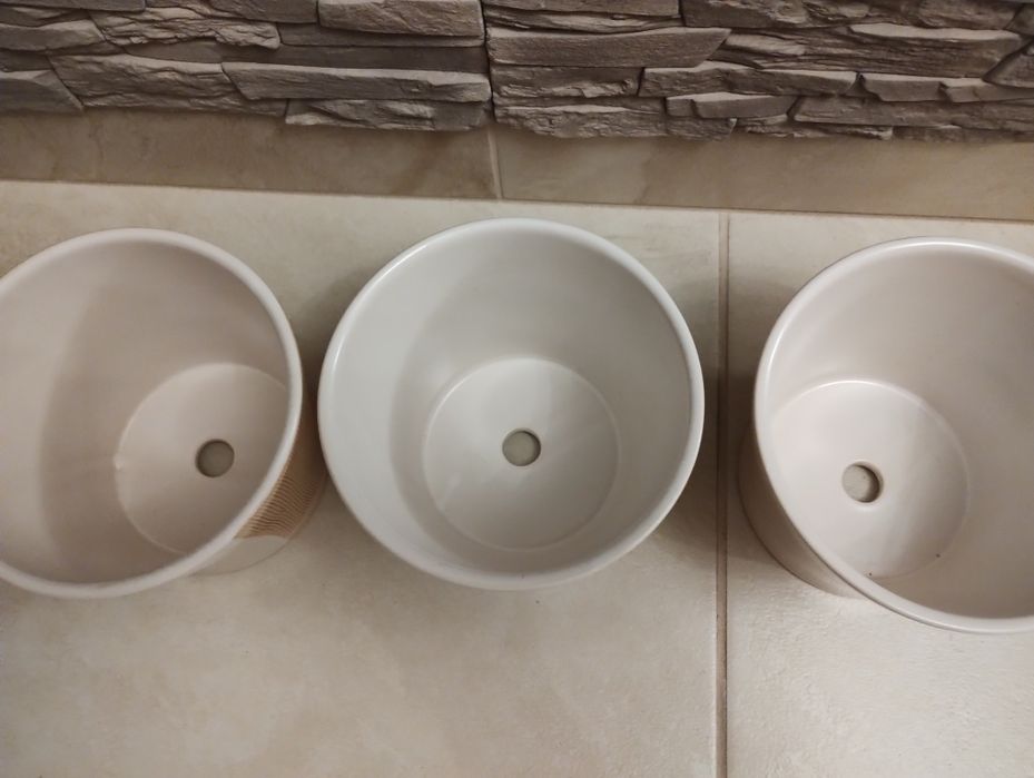 Doniczka ceramiczna 3 sztuki