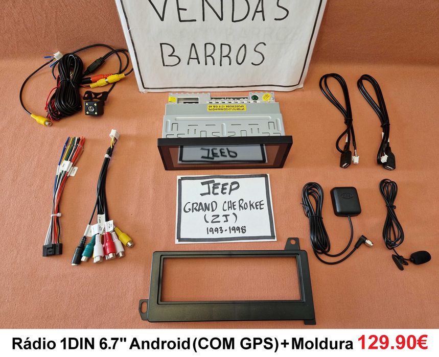 (NOVO) Rádio 2DIN • Jeep GRAND CHEROKEE • (ZJ) (WJ) (WK) • Android GPS
