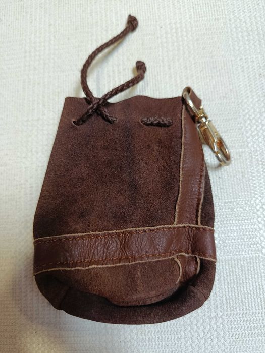 Bolsa Moedas Couro C/ Mosquetão