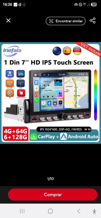 Rádio de carro novo