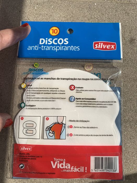 10 Discos Antitranspirantes Silvex novo