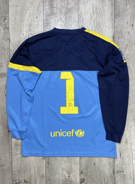 Nike Barca спортивный костюм L размер футбольный синий с принтом