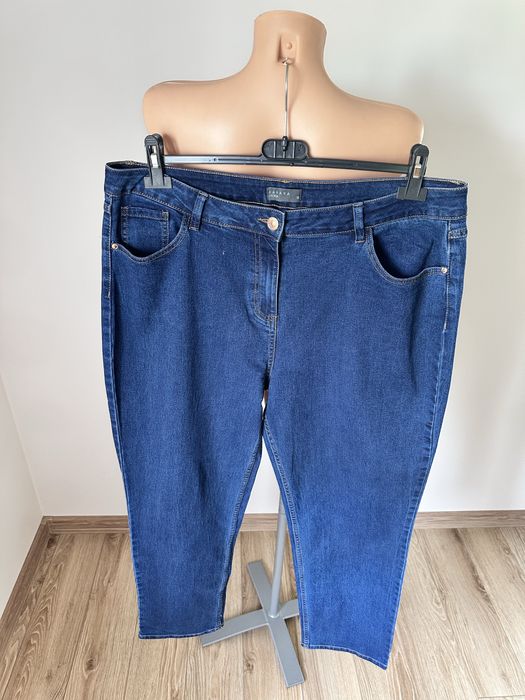 Spodnie dżinsy papaya rozmiar 46 elastyczne wysoki stan