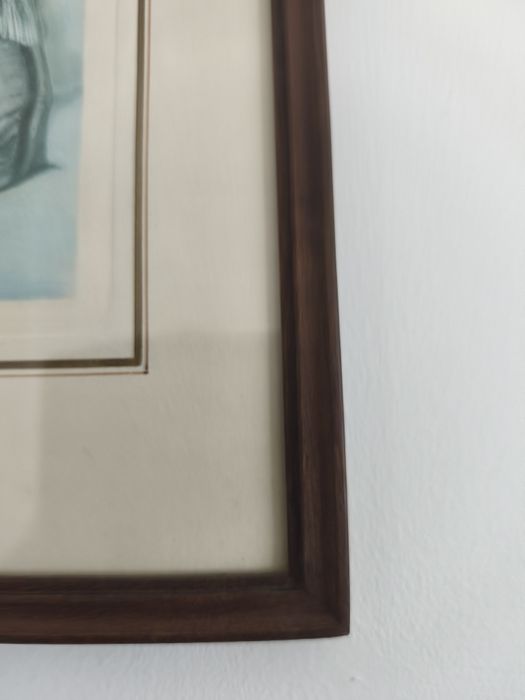 Quadro gravura muito antigo damas  vitorianas