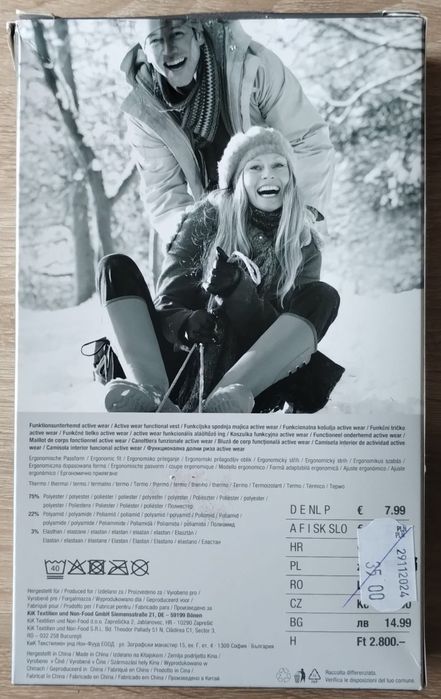 Zestaw termo koszulka+getry niebieski M