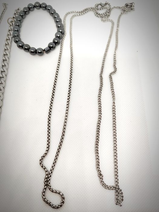 Conjunto de 6 Acessórios Masculinos/Unissexo: Colares e Pulseiras