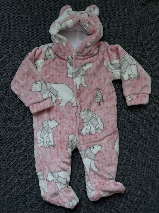 Теплий ромпер чоловічок сліп комбінезон 3-6 міс 62-68