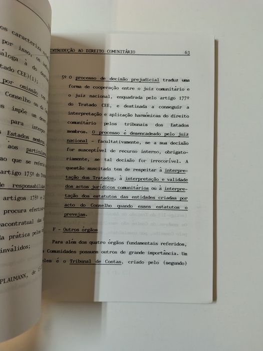 Introdução ao Direito Comunitário, de João Caupers