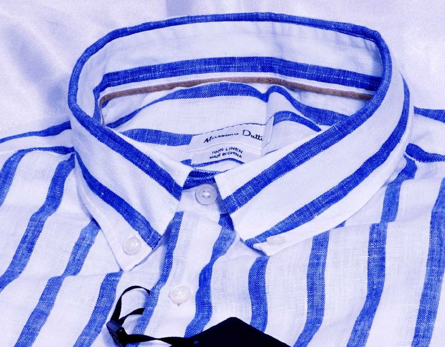 Massimo Dutti lniana koszula S sycylijski dandy żigolo samiec alfa th