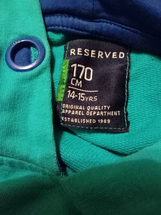 Bluza chłopięca bawełniana Reserved kapturem 14-15 lat 170cm.