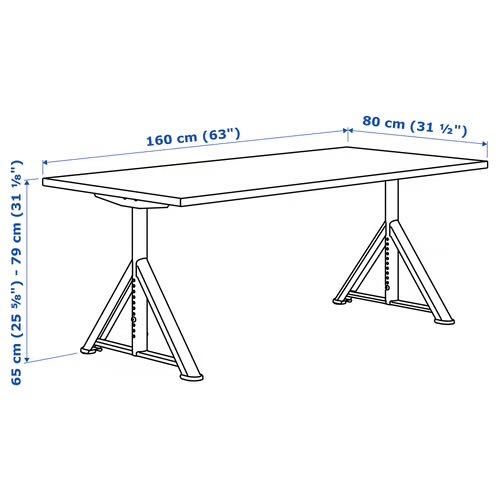 Biurko IDÅSEN brązowe, 160x80