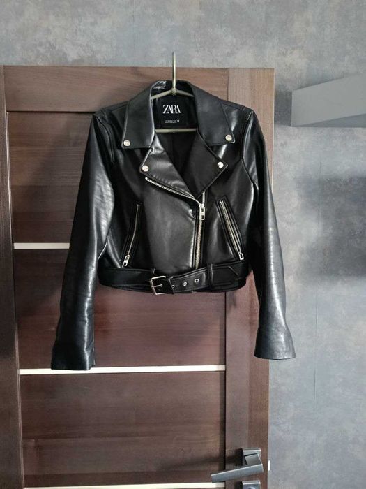 Косуха кожанка куртка черная Zara