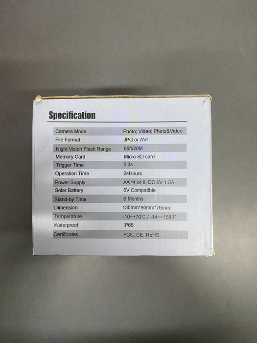 Câmara de caça com deteção de movimento diurno e noturno