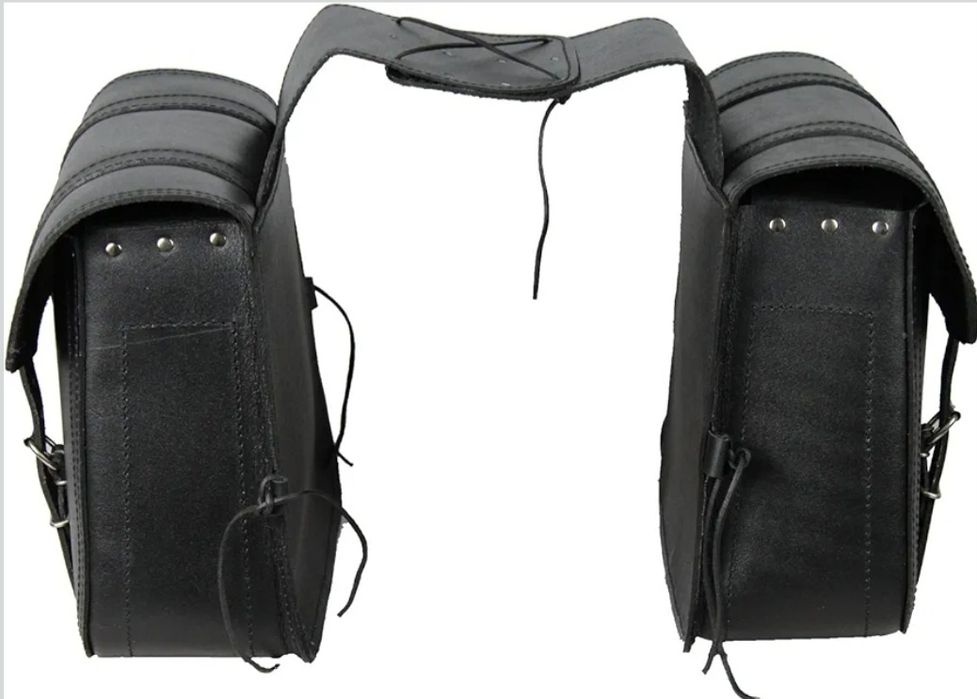 Malas Alforges pretas em pele