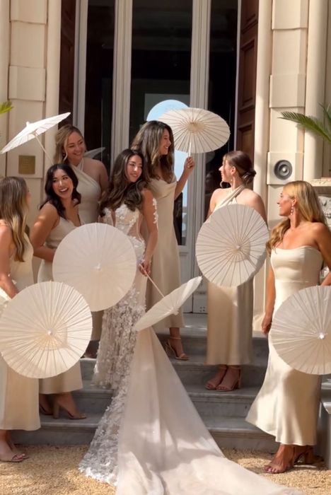 Парасольки для фото на весіллі/вечірок/фотосесій 10 шт, діаметр 60 см