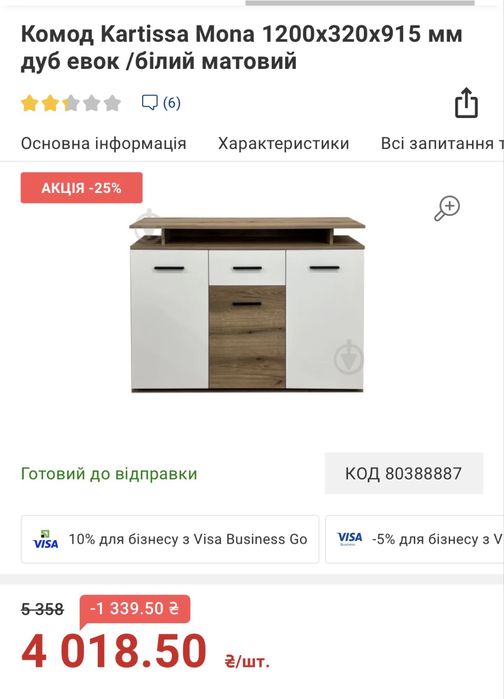 Комода з висувними шухлядами