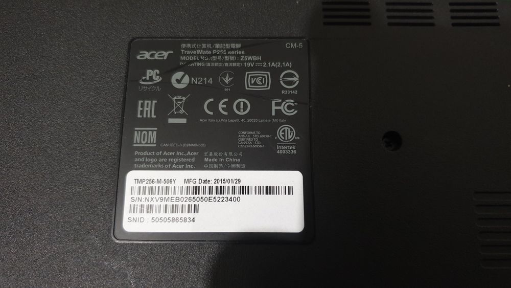 Parts, Acer Travelmate P25664409142786307124