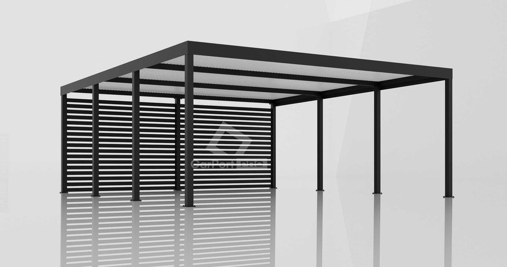 CarPort PREMIUM - wiata samochodowa 6x5,5 - antracyt  CP107