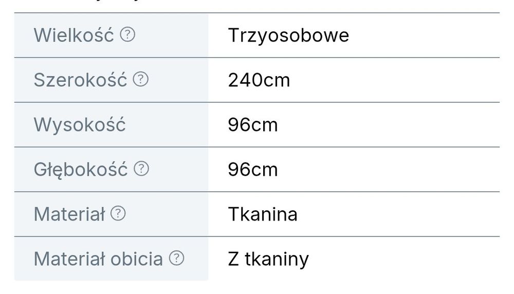 Sofa rozkładana z pufą