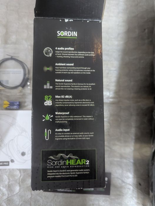 Sordin Supreme Pro-X LED — активні навушники,оригінал, повний комплект