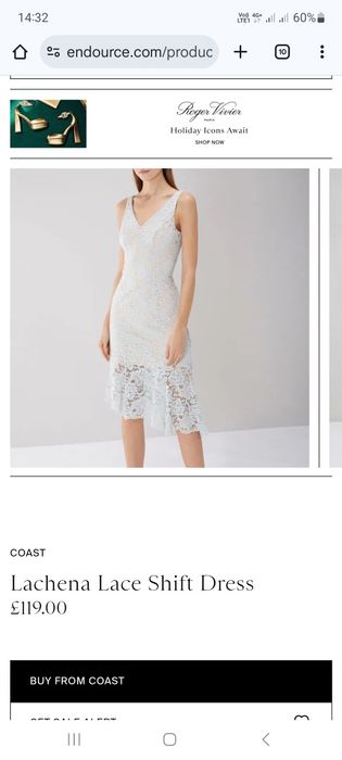 Неймовірна жіноча ажурна сукня coast. мереживна, колір світлий тіффані