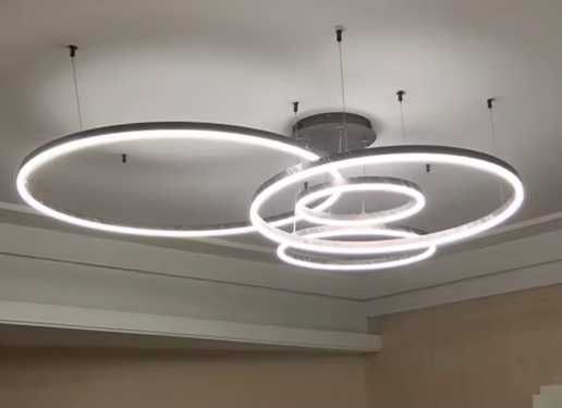 Lampa wisząca LED koła Ø80, Ø60, Ø40, Ø20 czarne +pilot