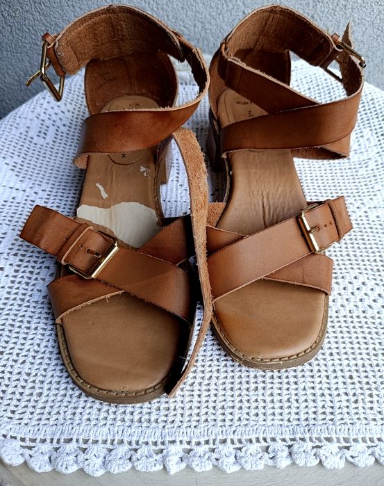 New LOOK 39 (25,5cm )rzymianki block heel sandals boho casual sandały