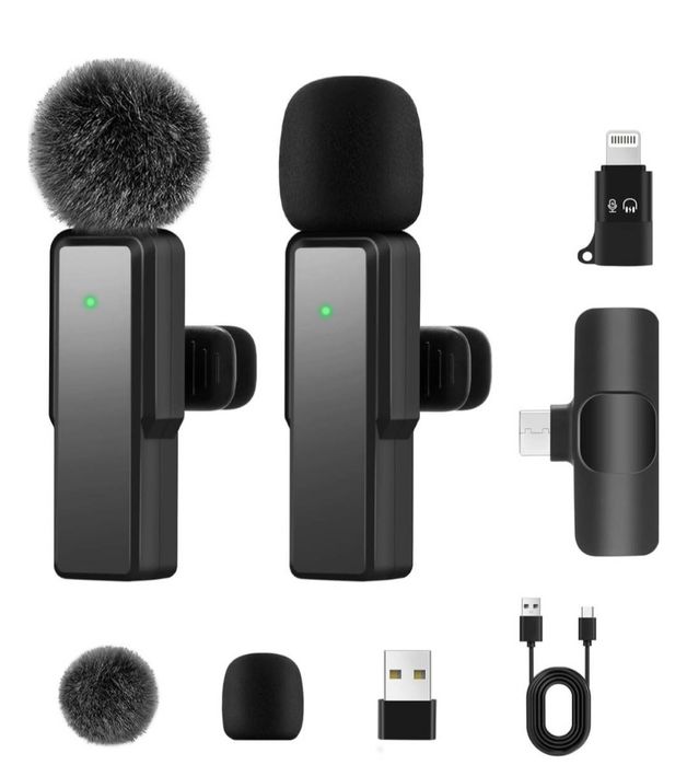 бездротовий петличний мікрофон моделі H67 Wireless Lavalier Microphone.