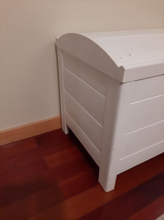 Bau de madeira Branco