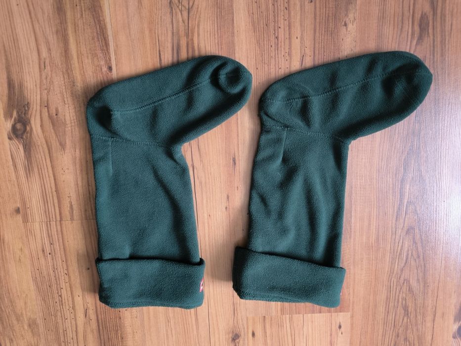 Hunter skarpety 39-42 L do kaloszy zielone polarowe