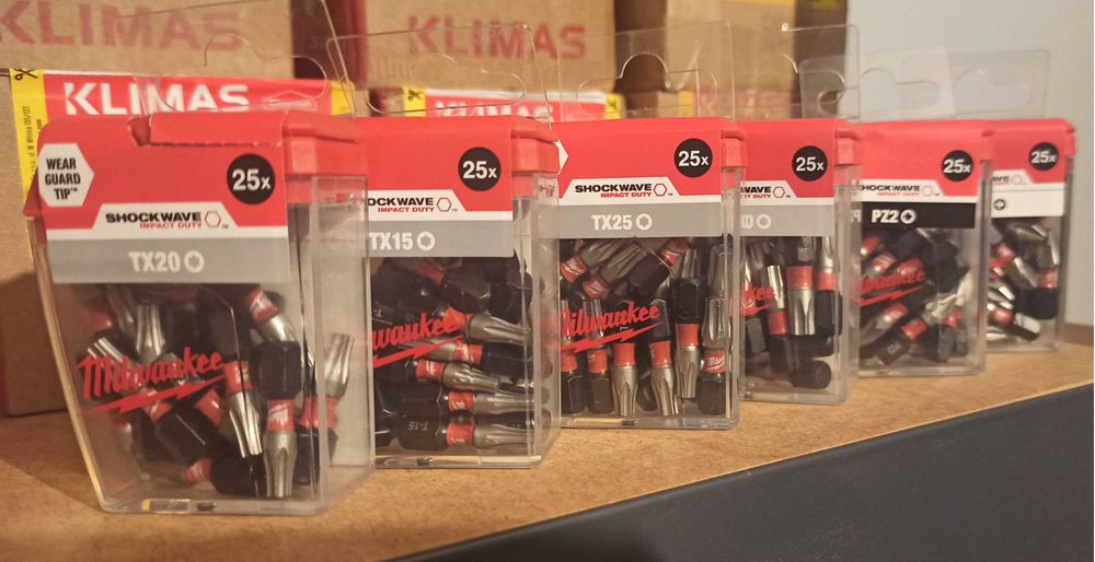Bit 25mm Tx15, Tx20, Tx25, Tx30, Tx40, PH2, PZ2 Torx Milwaukee Udarowy