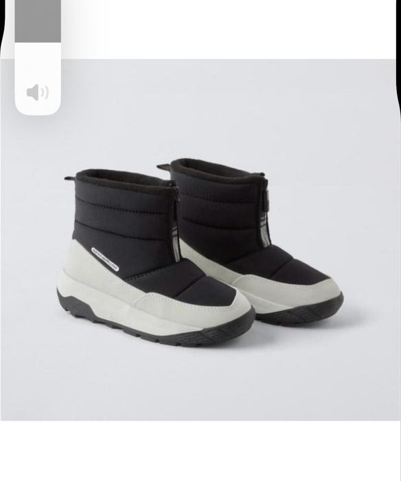 Дутіки зимові чобітки zara water repellent