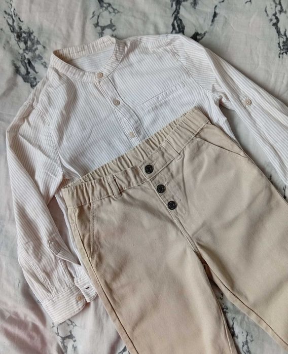 Сорочка для хлопчика 5-6 років, стильна рубашка, штани котонові