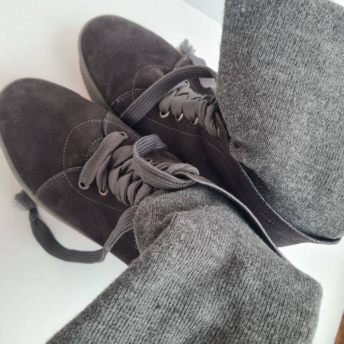 Ботинки зимние замша