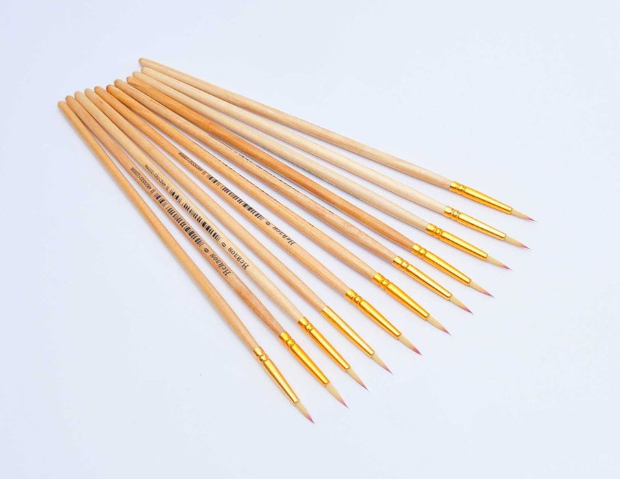 Кисть для росписи нейлон #0 кисть для рисования плоская и круглая