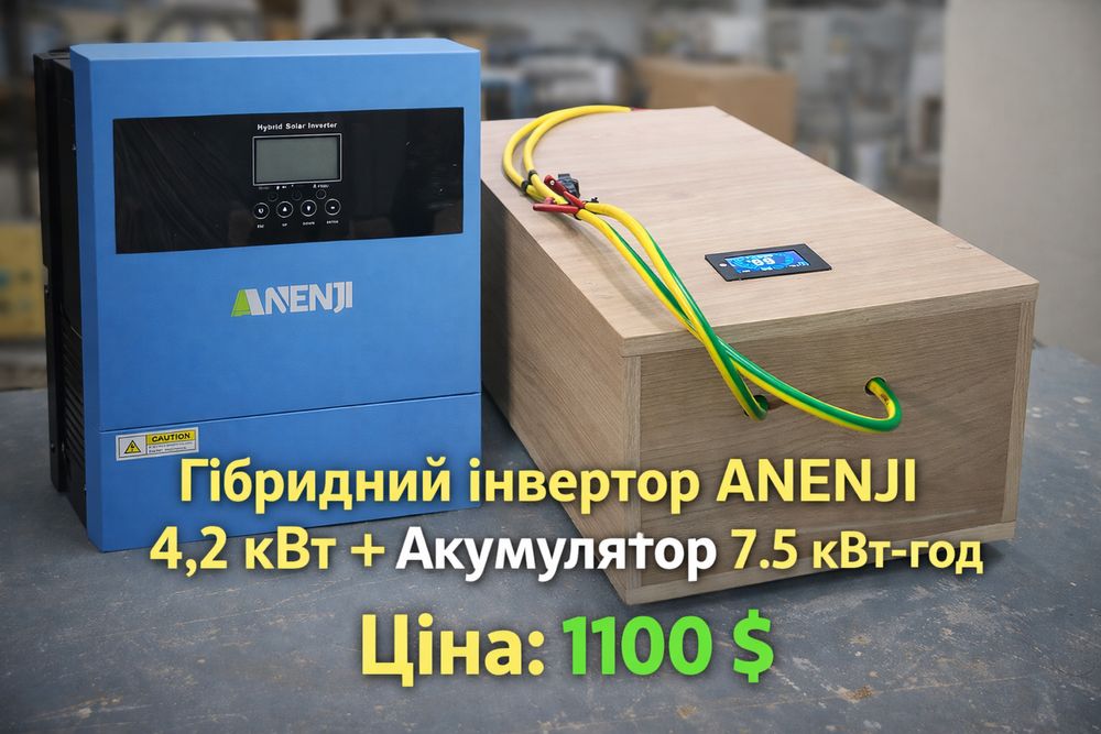 Комплект резервного живлення. Комлект інвертор/акумулятор