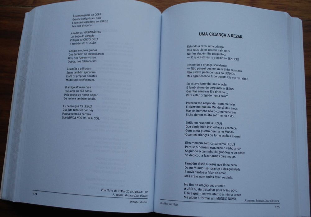 Retalhos da Vida (Livro de Poesia) de Branca Dias de Oliveira