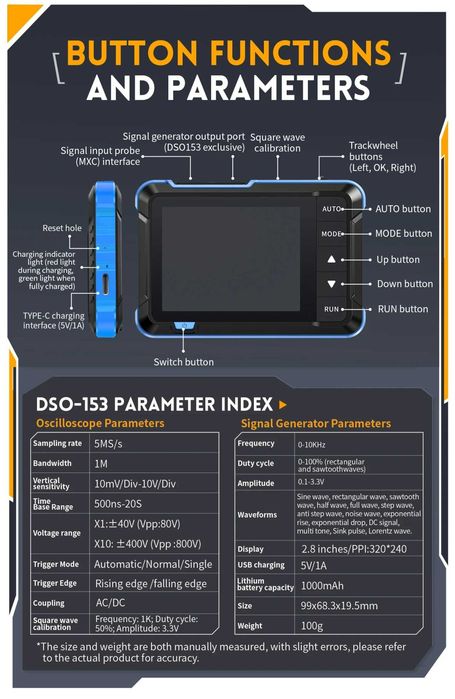 FNIRSI DSO Pro, DSO 138, DSO 153, DSO 154 Pro портативный осциллограф ...