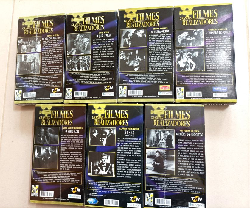 Lote de 7 Filmes em VHS - Coleção Grandes Realizadores