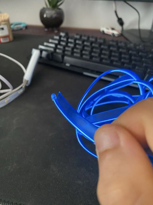 Luz de fundo azul para o carro