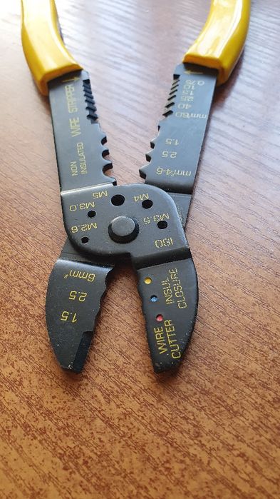 Обтискні кліщі 220мм, для зачистки, обрізки проводів, (до 6мм кв) Stan