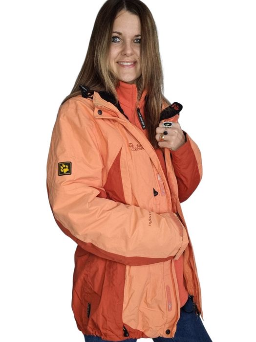 Pomarańczowa kurtka z polarem jack wolfskin rozmiar L/xl 40/42