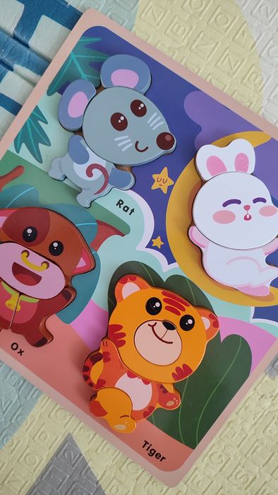 Дерев'яні пазли Тварини