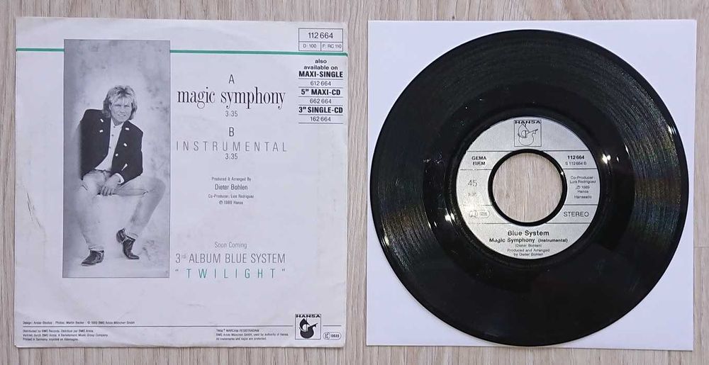 BLUE SYSTEM - Magic Symphony - Single 1989, Germany