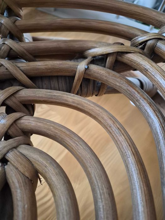 Fotel vintage bambusowo-rattanowy