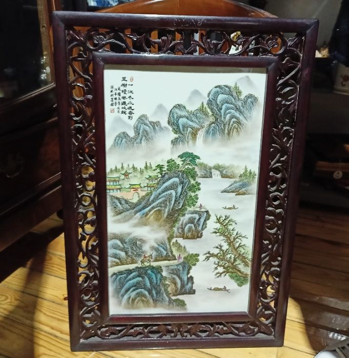 4 Placas Suspensão Porcelana Chinesas