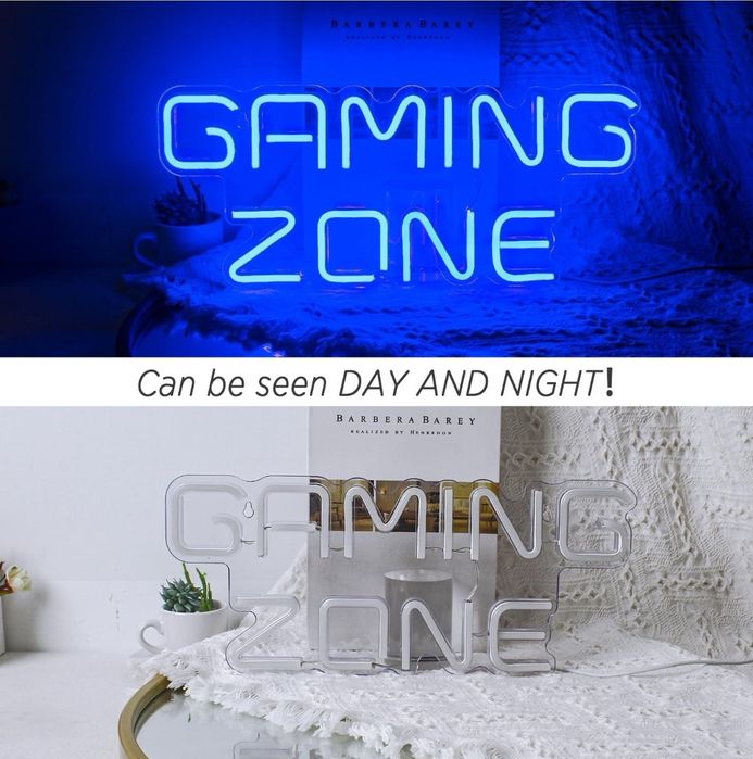 Neonowy napis LED Gaming zone 40x17 cm
