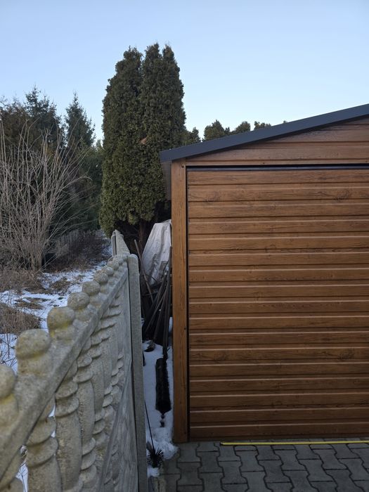 Garaż blaszany drewnopodobny 3x5